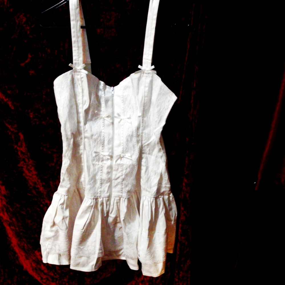 🔥Vintage 1990s Phaze Goth White Tutu Dress🔥